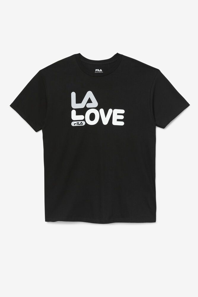 Fila La Love Black T-Shirt Mens - NZ 07124-QLAB